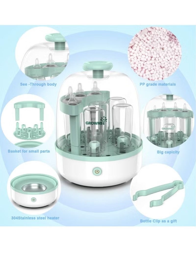 بيوينتي جهاز تعقيم بالبخار لزجاجات الأطفال، اللهايات، ومضخات الثدي، بسعة كبيرة. - Image 4